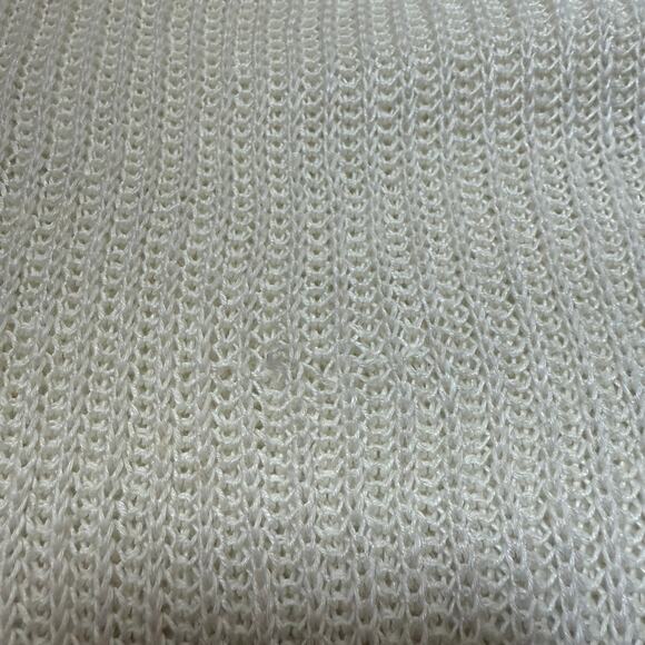 Vince Women‎ Sweater White Black Colorblock Linen Open Knit V195575451 XS - Picture 6 of 10